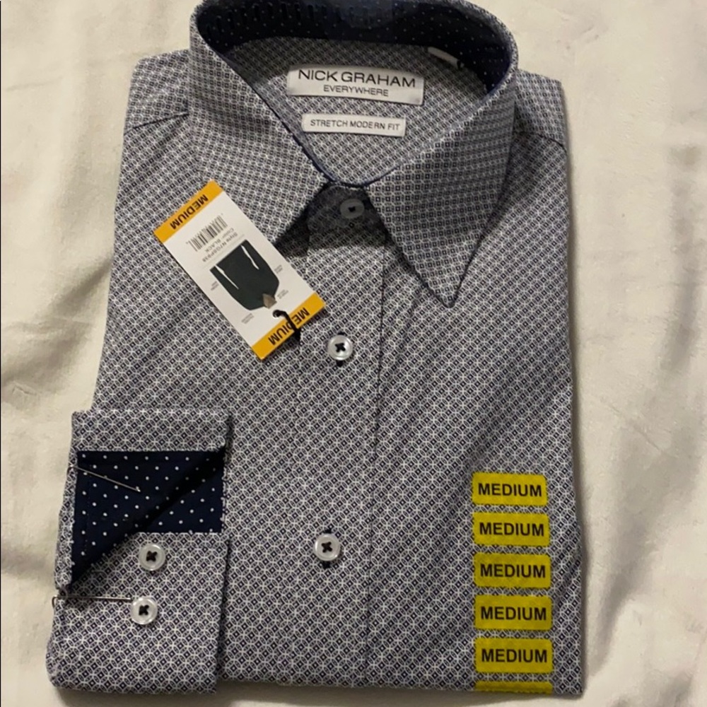 BN Nick Graham printed slim fit full sleeve button shirt # M